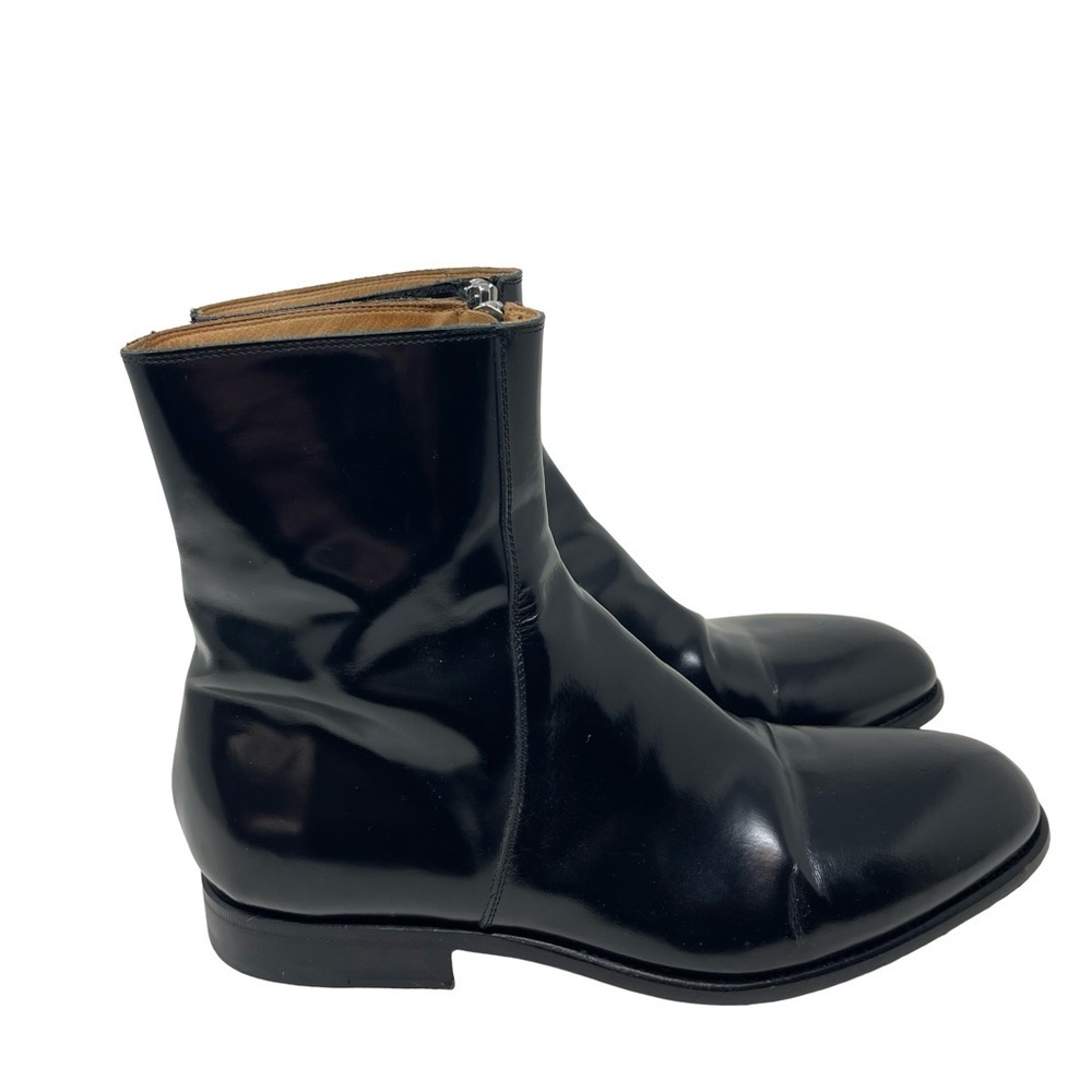 Armando Cabral black leather side zip boots sz 40 US 7